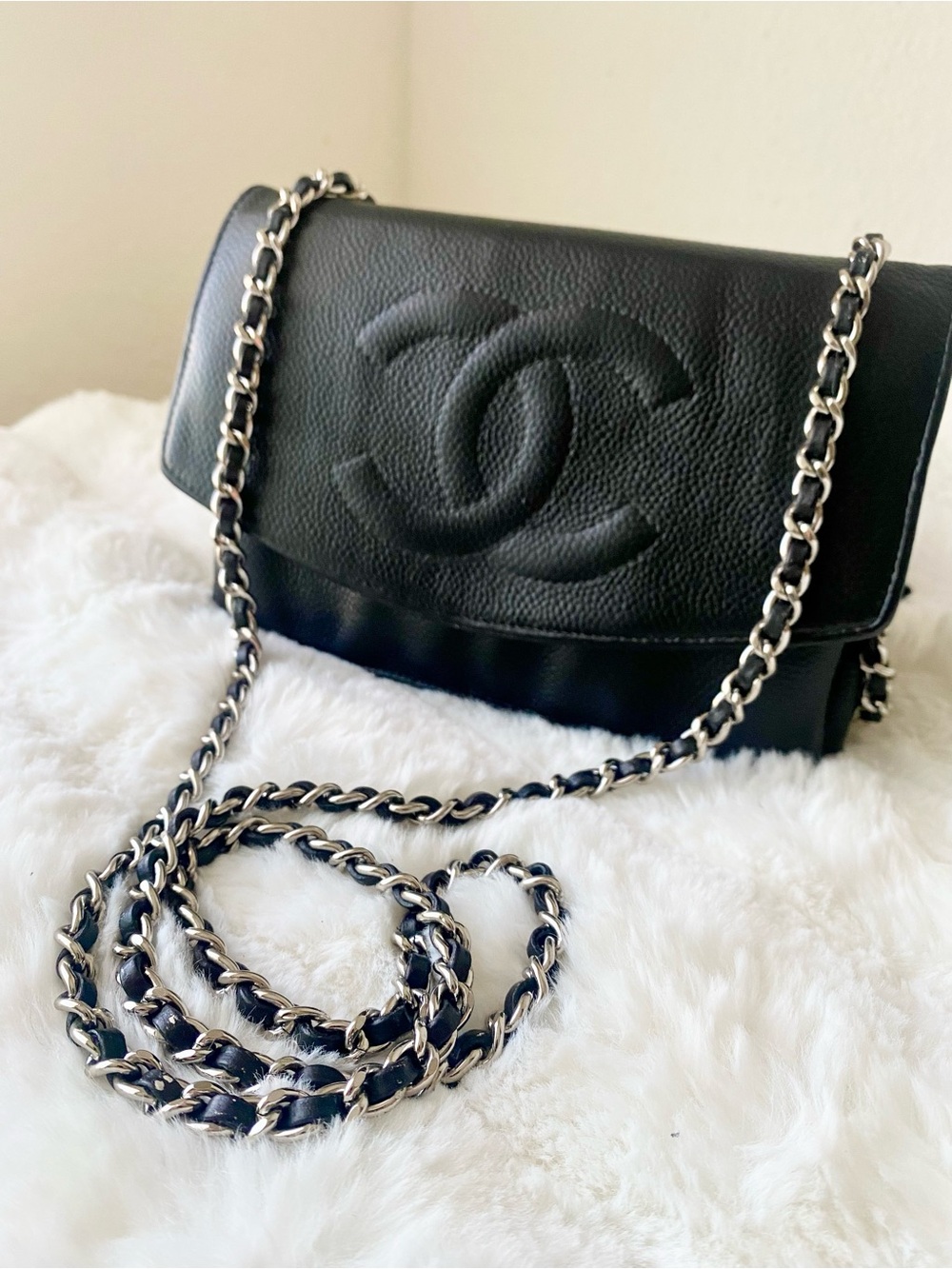 ❤️ CHANEL Caviar Timeless CC Wallet on Chain